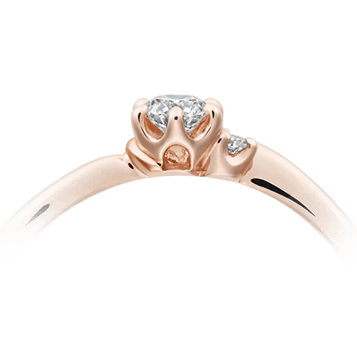 ディズニーラプンツェルの婚約指輪　シャイニングワールド　側面デザイン